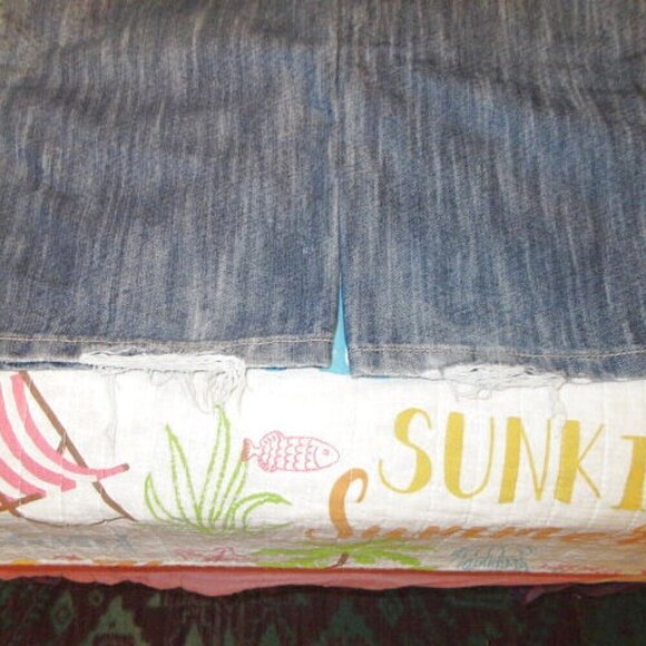 Y2K Brooklyn Express Baggy Jeans Size 38x32 Embroidered Eagle Biker Rock Grunge - Picture 10 of 12